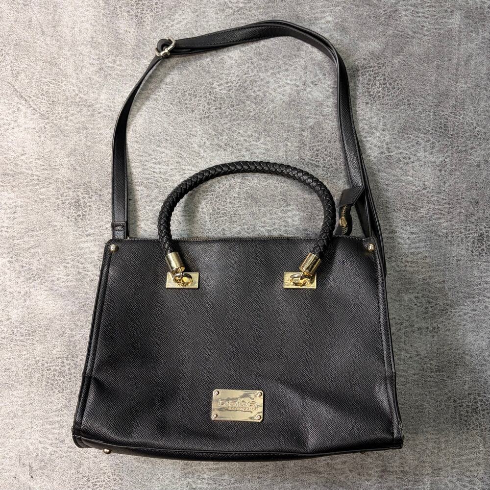 Black Bebe Leather Handbag